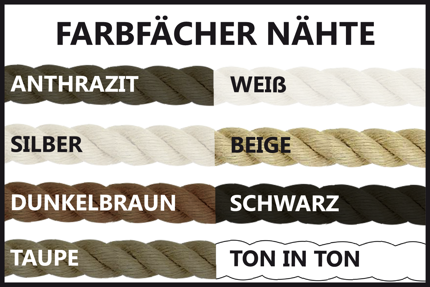 Nova Via | Farbfächer Nähte