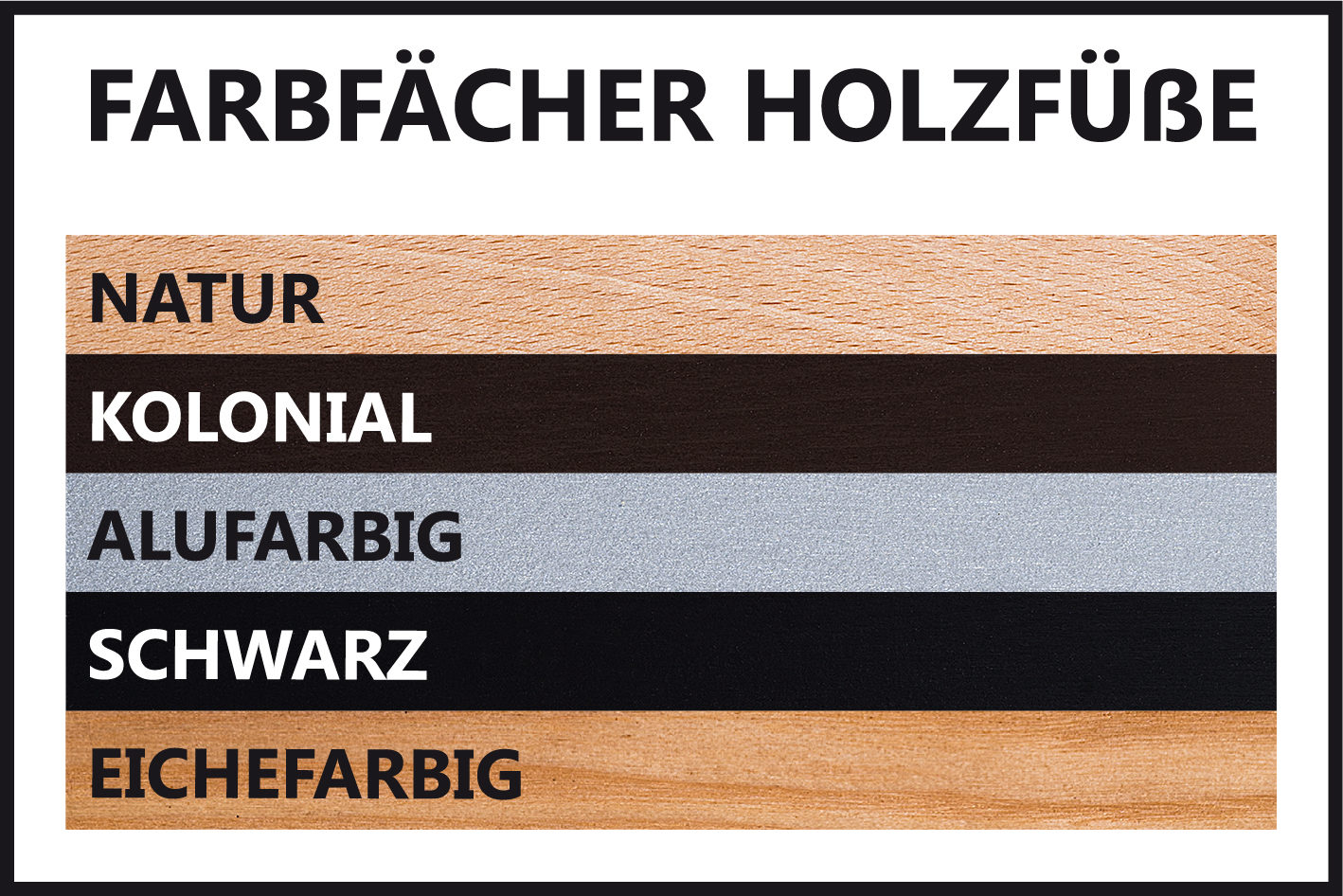 Nova Via | Farbfächer Holzfüße
