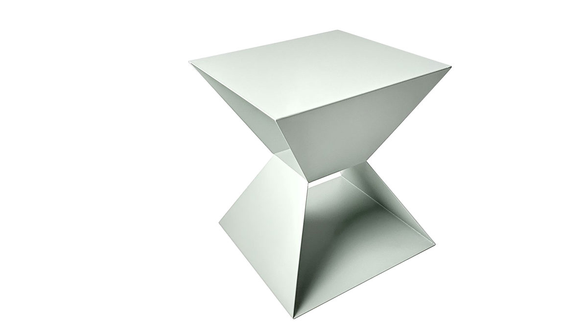 Beistelltisch Haku aus Metall in Hellgrün Beistelltisch salbeigrünes Metall - ca. 40 x 45 cm