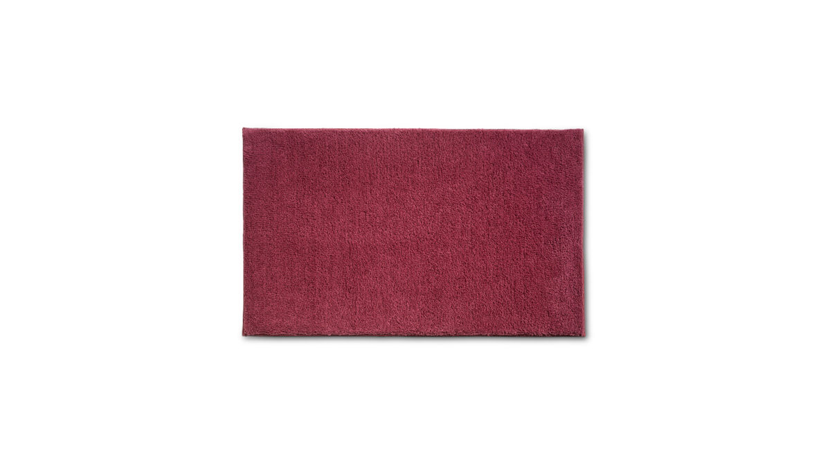 Badematte / Badeteppich Kela | keck & lang aus Baumwolle in Dunkelrot kela Badematte Maja Himbeerrot - ca. 80 x 50 cm