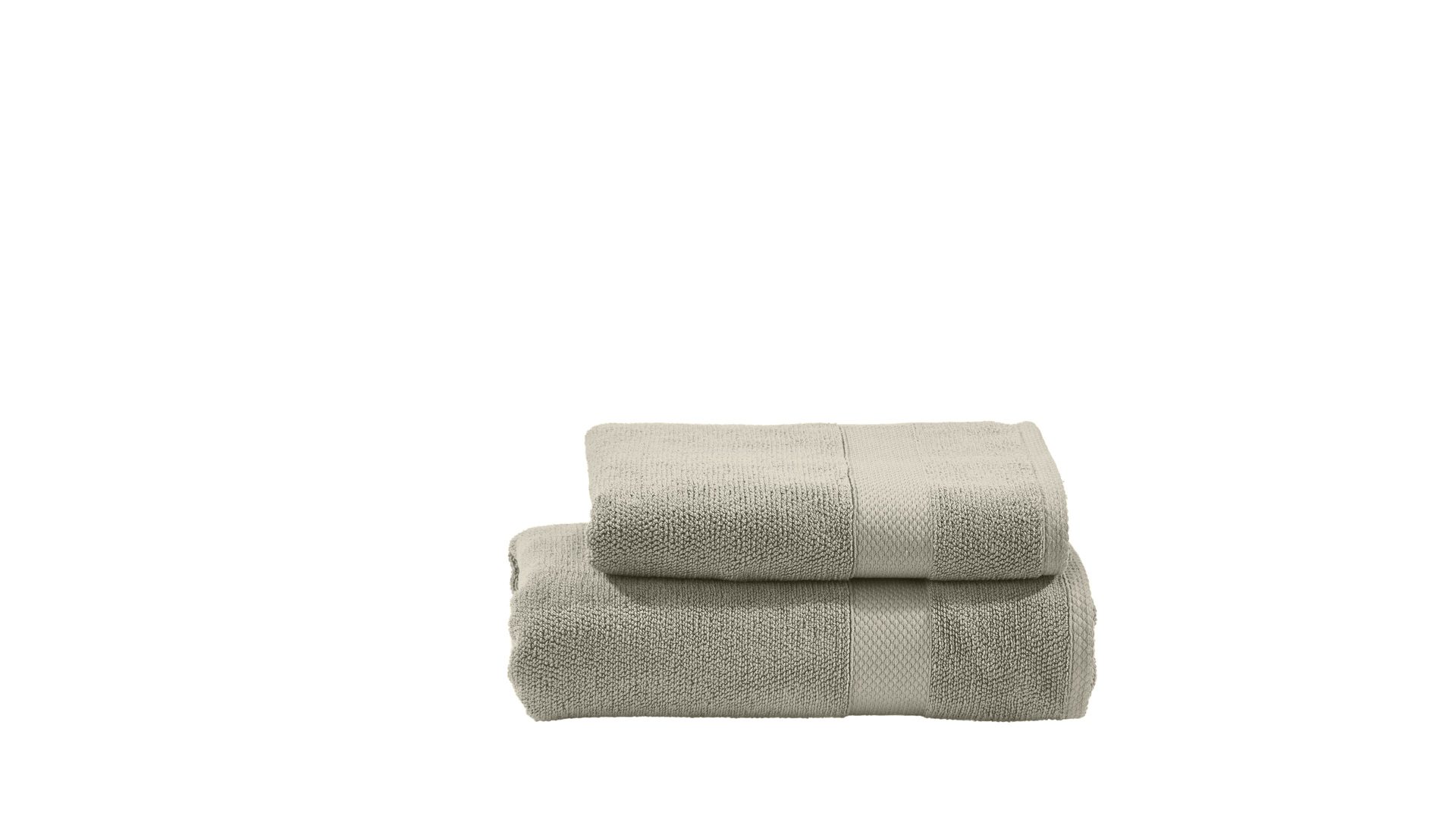 Handtuch-Set Done® be different aus Stoff in Beige DONE® Handtuch-Set Deluxe bzw. Heimtextilien taupefarbene Baumwolle  – zweiteilig