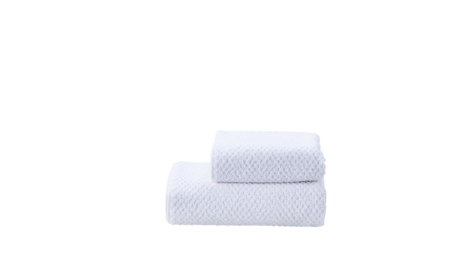 Handtuch-Set Done® be different aus Stoff in Weiß DONE® Handtuch-Set Provence Honeycomb weiße Baumwolle  – zweiteilig