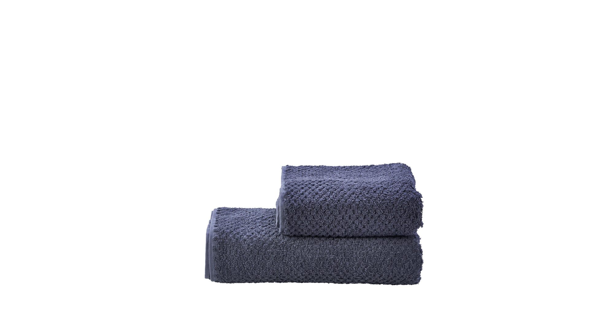 Handtuch-Set Done.® be different aus Stoff in Anthrazit DONE.® Handtuch-Set Provence Honeycomb - Heimtextilien anthrazitfarbene Baumwolle – zweiteilig