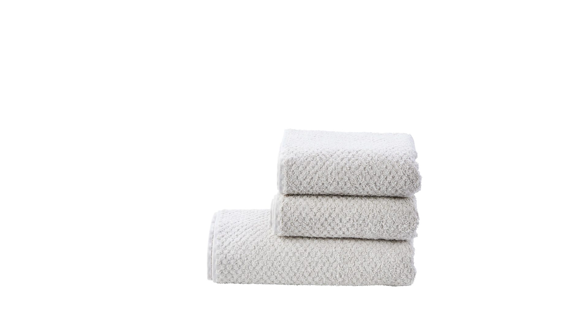 Handtuch-Set Done.® aus Stoff in Beige done.® Handtuch-Set Provence Honeycomb - Heimtextilien beige Baumwolle  – dreiteilig