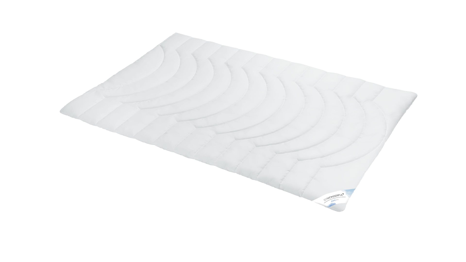 Faserdecke SO!WONDERFUL aus Stoff in Weiß SO!WONDERFUL Faserdecke Premium 3D-Hohlfaser, 900 g – ca. 155 x 220 cm