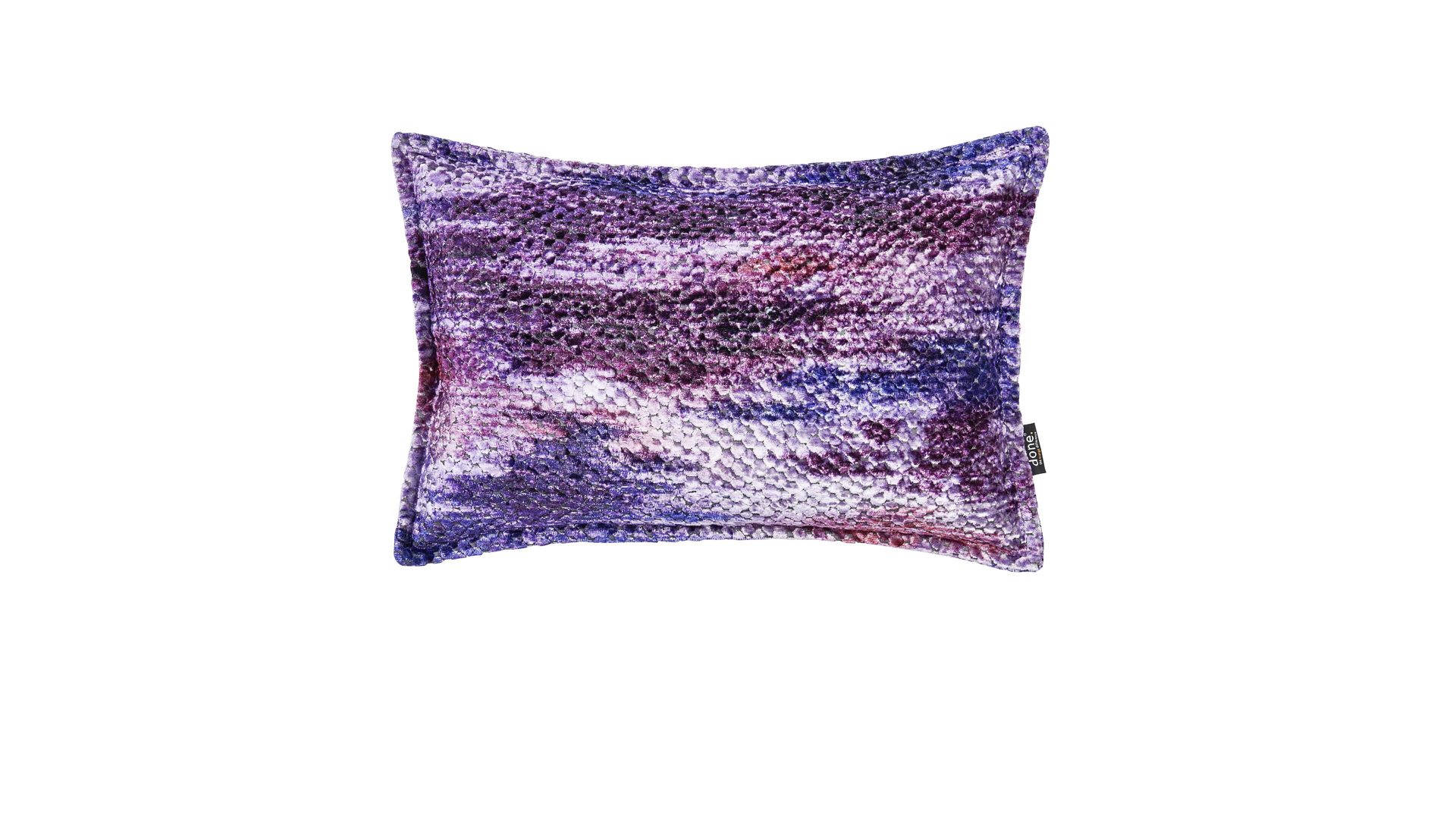 Kissenbezug /-hülle Done® by karabel home company aus Stoff in Lila DONE® Kissenhülle Cushion Glam Colour lila gemusterter Samt – ca. 40 x 60 cm