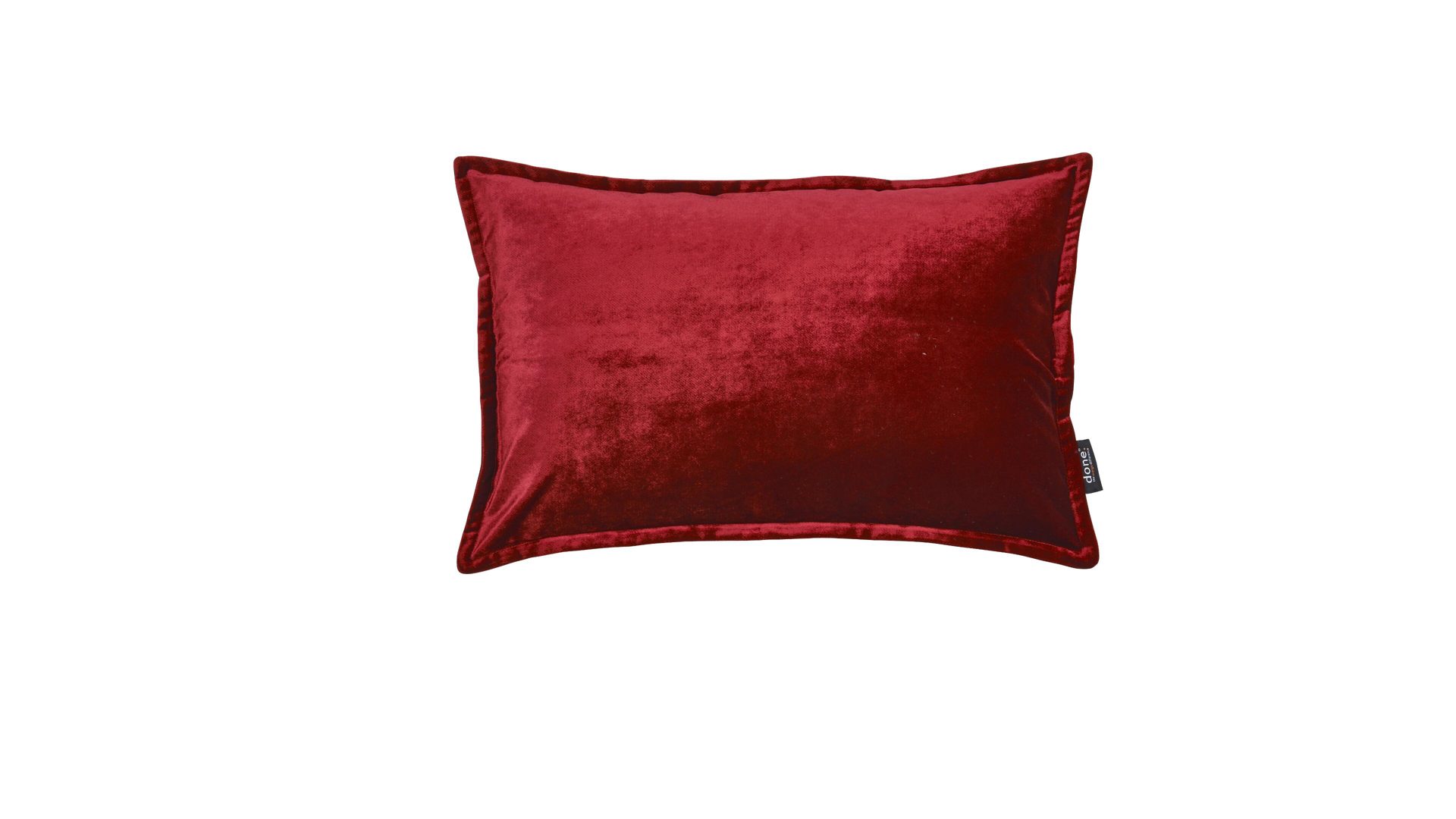 Kissenbezug /-hülle Done® be different aus Stoff in Dunkelrot DONE® Kissenhülle Cushion Glam roter Samt – ca. 40 x 60 cm