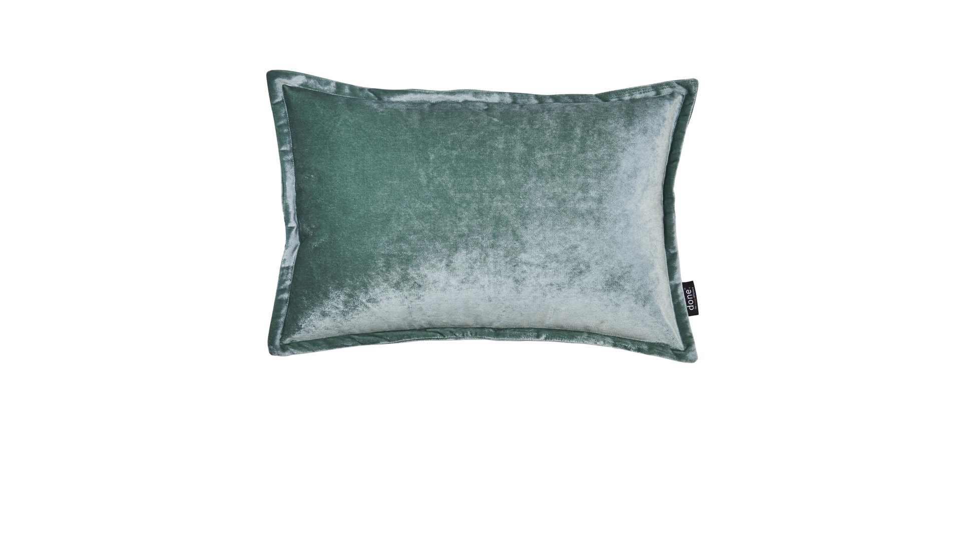 Kissenbezug /-hülle Done® by karabel home company aus Stoff in Hellblau DONE® Kissenhülle Cushion Glam mintfarbener Samt - ca. 40 x 60 cm