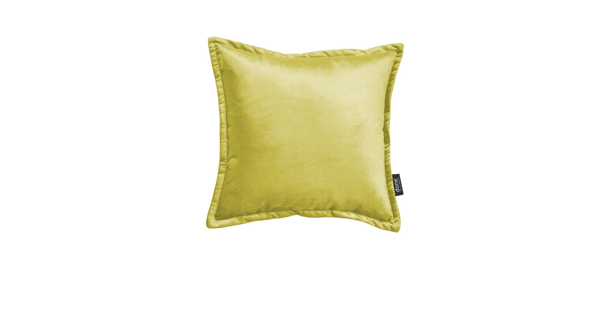 Kissenbezug /-hülle Done.® aus Stoff in Hellgrün done.® Kissenhülle Cushion Glam apfelgrüner Samt – ca. 45 x 45 cm