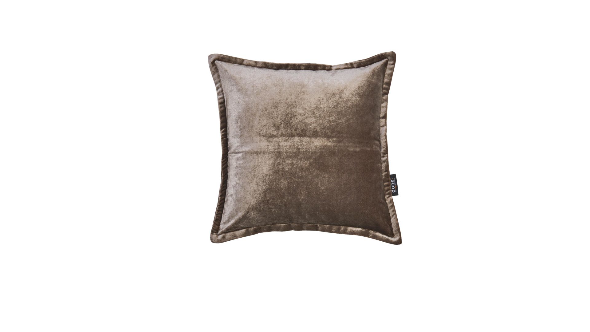 Kissenbezug /-hülle Done® be different aus Stoff in Grau DONE® Kissenhülle Cushion Glam taupefarbener Samt – ca. 45 x 45 cm