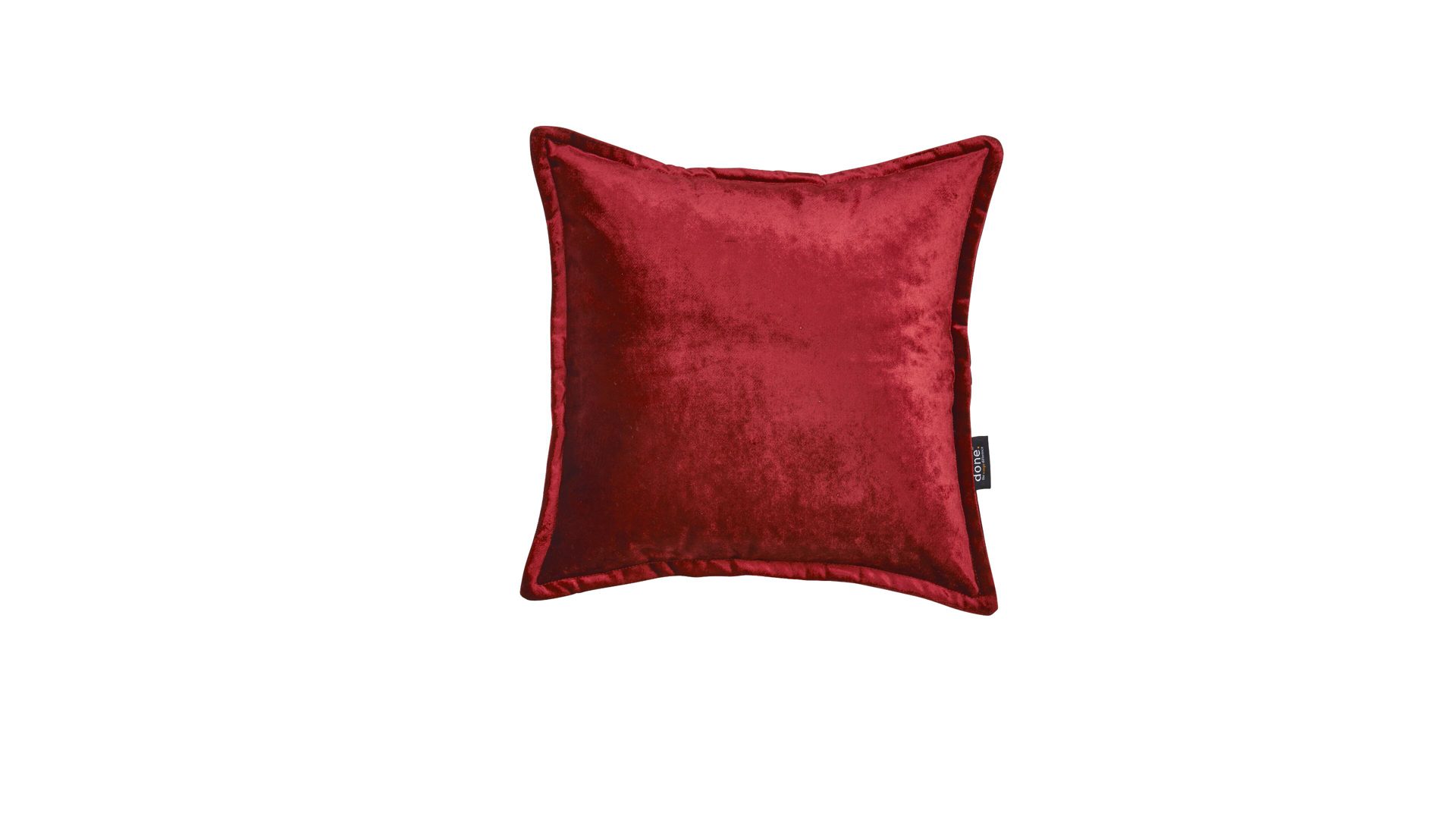 Kissenbezug /-hülle Done® be different aus Stoff in Dunkelrot DONE® Kissenhülle Cushion Glam roter Samt – ca. 45 x 45 cm