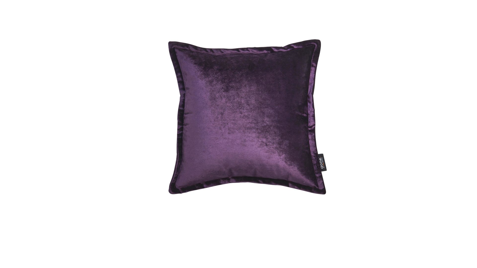 Kissenbezug /-hülle Done® by karabel home company aus Stoff in Lila DONE® Kissenhülle Cushion Glam lilafarbener Samt – ca. 45 x 45 cm