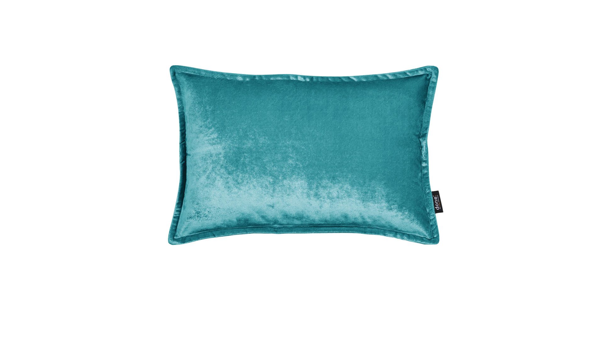 Kissenbezug /-hülle Done® be different aus Stoff in Blau DONE® Kissenhülle Cushion Glam aquafarbener Samt - ca. 40 x 60 cm