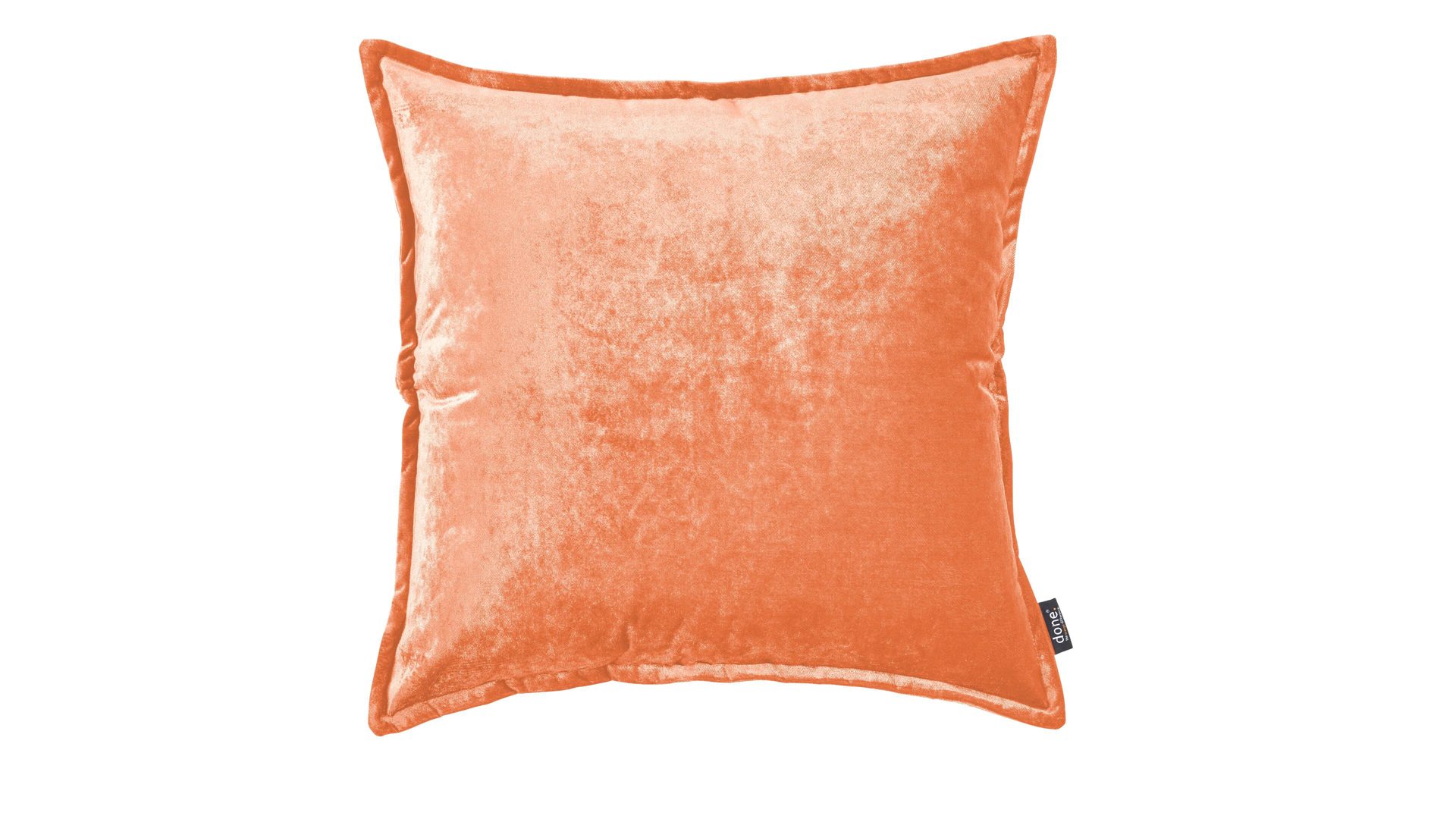Kissenbezug /-hülle Done.® aus Stoff in Orange done.® Kissenhülle Cushion Glam korallenfarbener Samt – ca. 65 x 65 cm