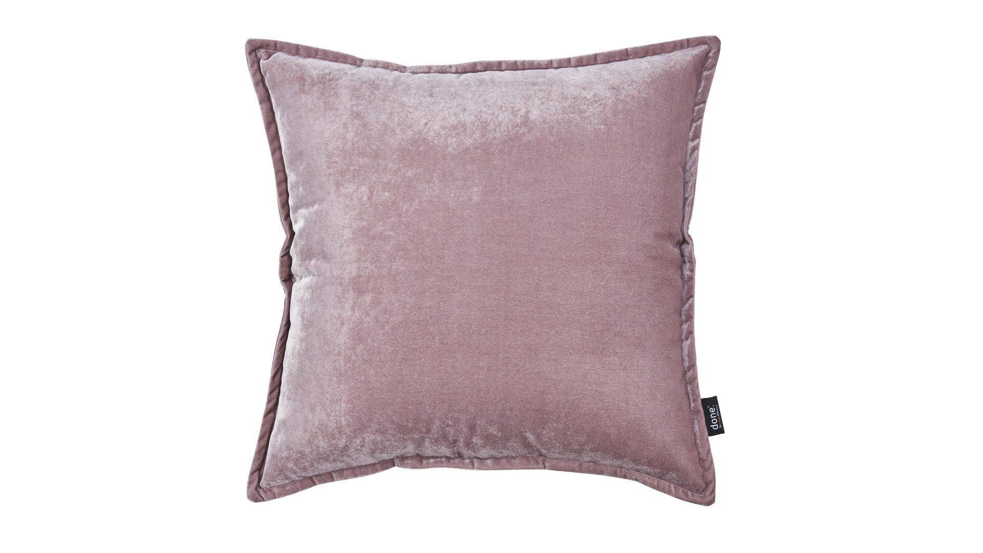 Kissenbezug /-hülle Done.® be different aus Stoff in Pink DONE.® Kissenhülle Cushion Glam altrosafarbener Samt – ca. 65 x 65 cm
