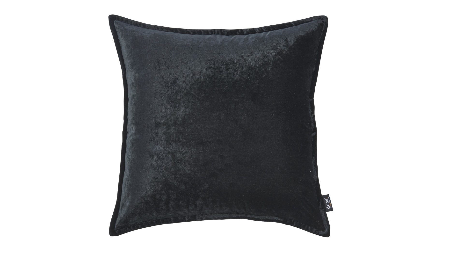 Kissenbezug /-hülle Done® be different aus Stoff in Schwarz DONE® Kissenhülle Cushion Glam schwarzer Samt - ca. 65 x 65 cm