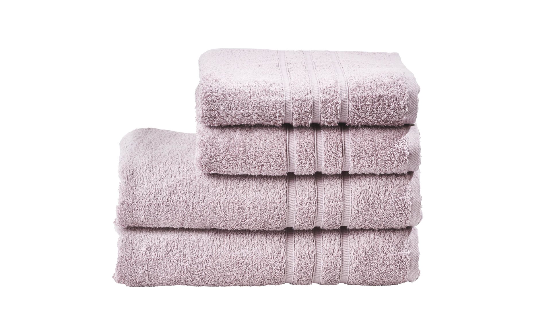 Handtuch-Set Done.® aus Stoff in Pink done.® Handtuch-Set Daily Uni altrosa Baumwolle – vierteilig