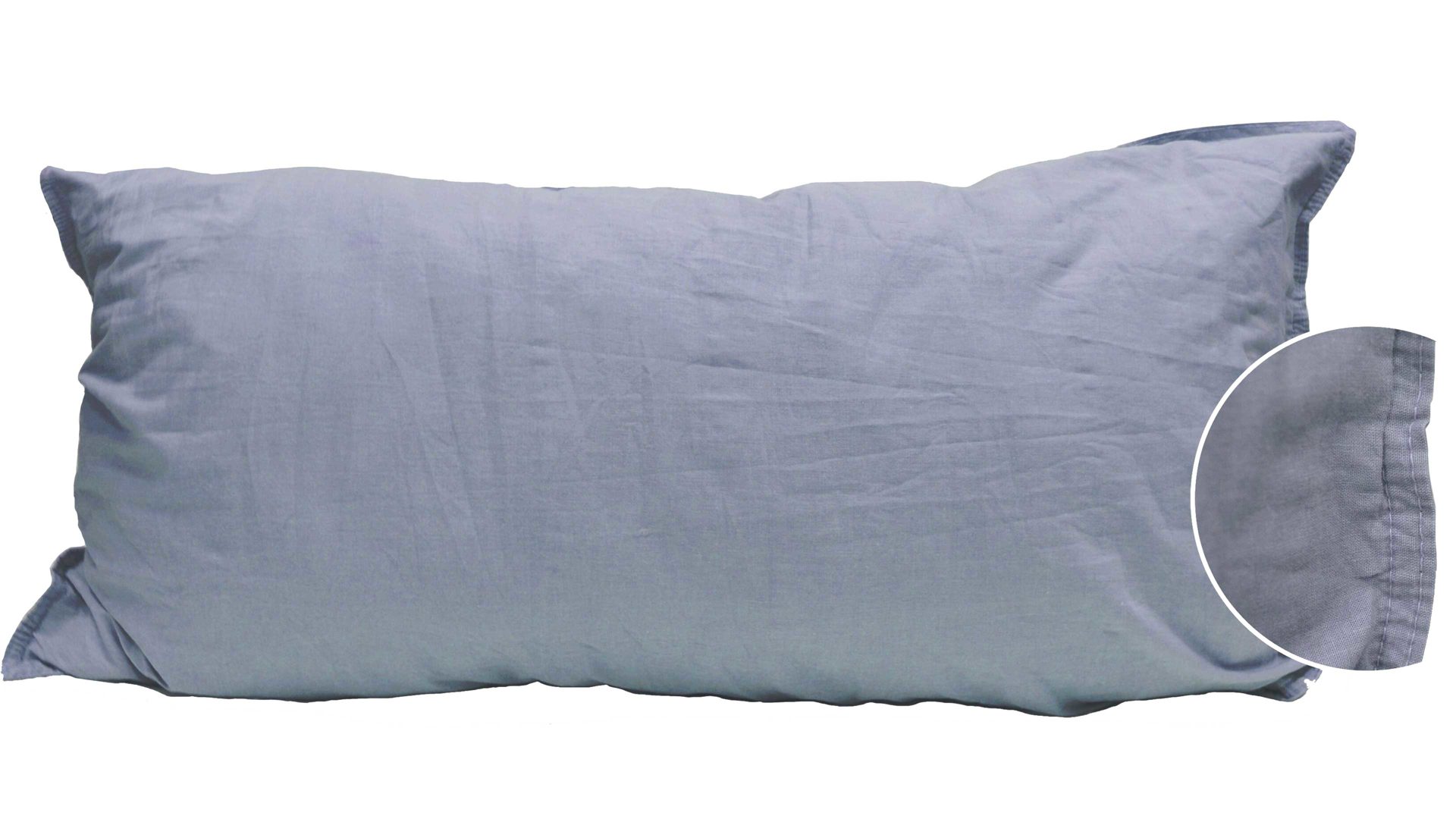 Kissenbezug /-hülle H.g. hahn haustextilien aus Stoff in Blau HAHN Kissenbezug Stone Washed denimblaue Baumwolle – ca. 40 x 80 cm