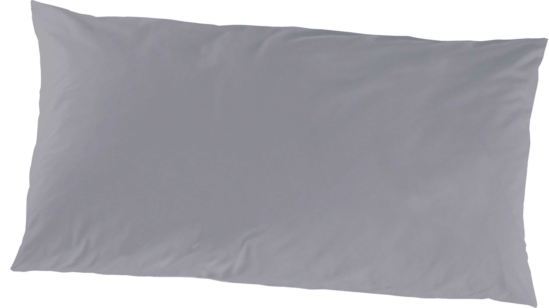 Kissenbezug /-hülle H.g. hahn haustextilien aus Stoff in Dunkelgrau HAHN Luxus-Satin-Kopfkissenbezug Sempre granitfarbener Baumwollsatin - ca. 40 x 80 cm