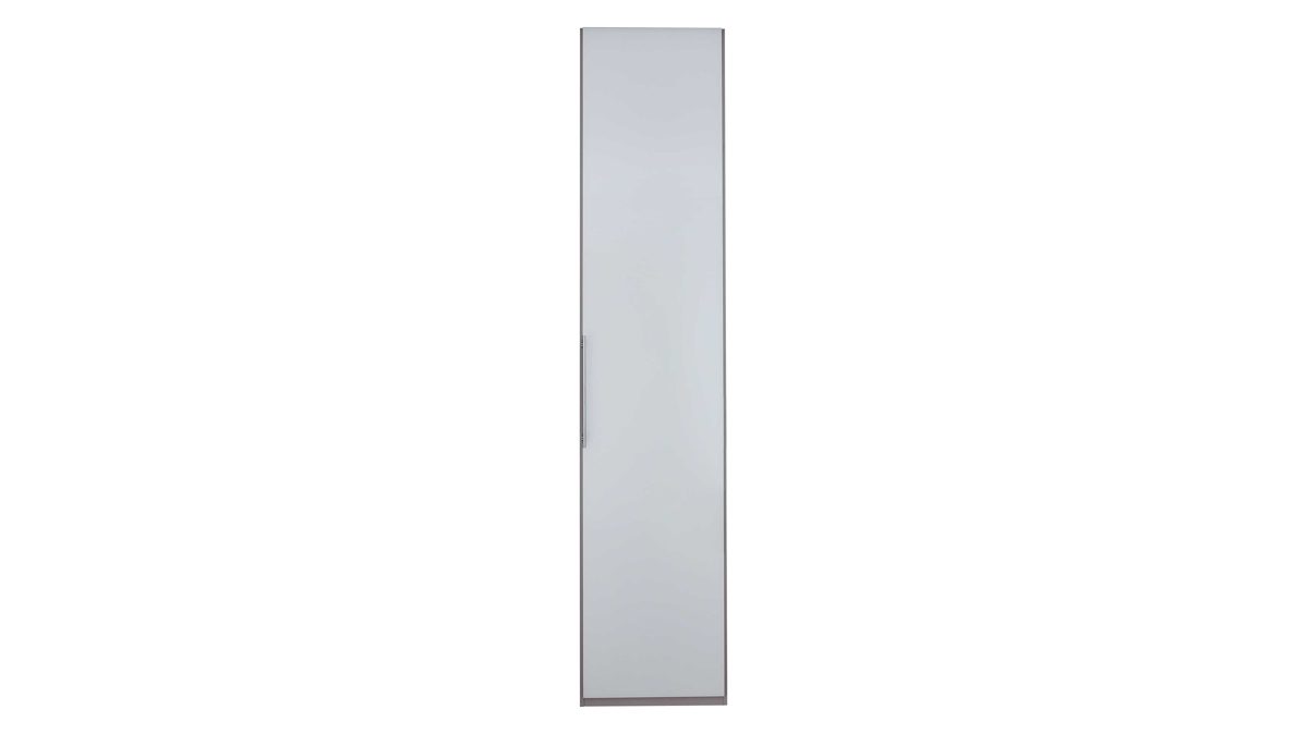 Kleiderschrank Interliving aus Holz in Weiß Interliving Kleiderschrank Serie 1205 – Kleiderschrank 044 weiße Glasfront – eine Tür, Breite ca. 38 cm