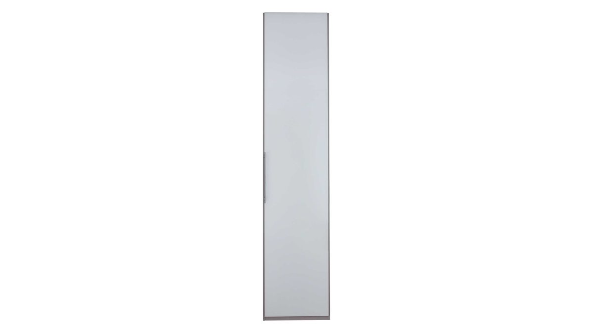 Kleiderschrank Interliving aus Holz in Weiß Interliving Kleiderschrank Serie 1205 – Kleiderschrank weiße Glasfront – eine Tür, Breite ca. 38 cm