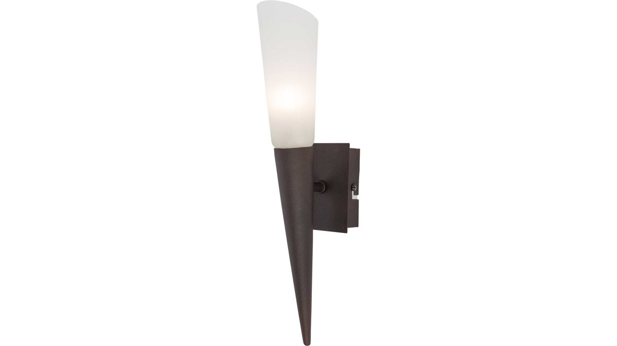 Wandleuchte Art home - nino leuchten aus Metall in Braun Nino LED-Wandleuchte Riverpool Rost & Alabaster – Höhe ca. 35 cm