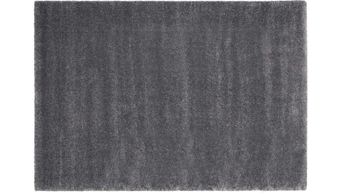 Webteppich Oci aus Kunstfaser in Grau Webteppich Bellevue für Ihre Wohnaccessoires dunkelgraue Kunstfaser – ca. 160 x 230 cm