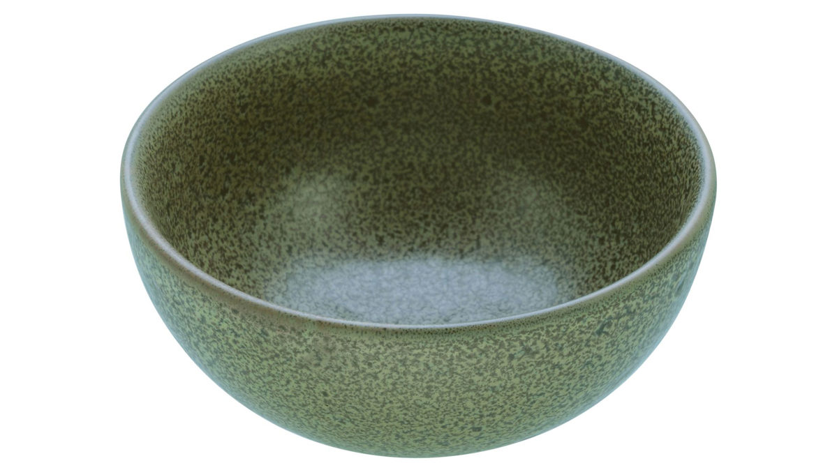 Schale Creatable aus Stein in Dunkelgrün CREATABLE Sierra Nevada Prado – Dipschale grünes Steinzeug – Durchmesser ca. 12 cm