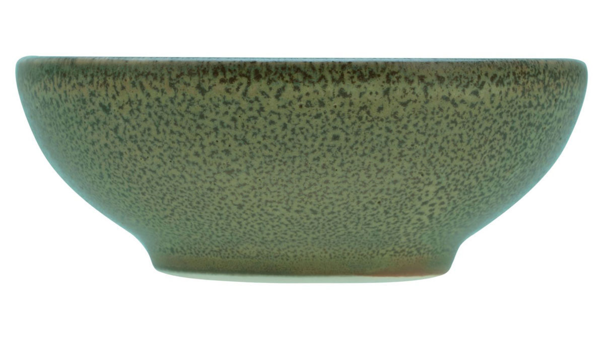 Schale Creatable aus Stein in Dunkelgrün CREATABLE Sierra Nevada Prado – Sojaschale grünes Steinzeug – Durchmesser ca. 8 cm
