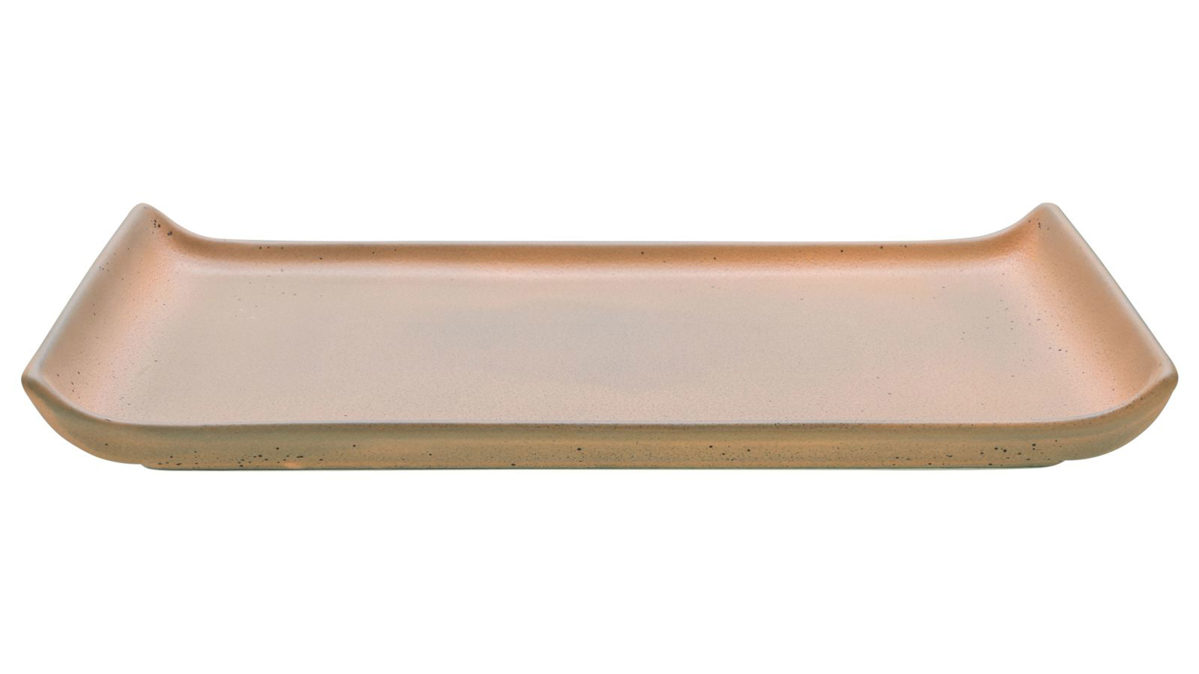 Servierplatte Creatable aus Stein in Beige CREATABLE Sierra Nevada Tierra – BBQ Platte beiges Steinzeug – ca. 33 x 17 cm