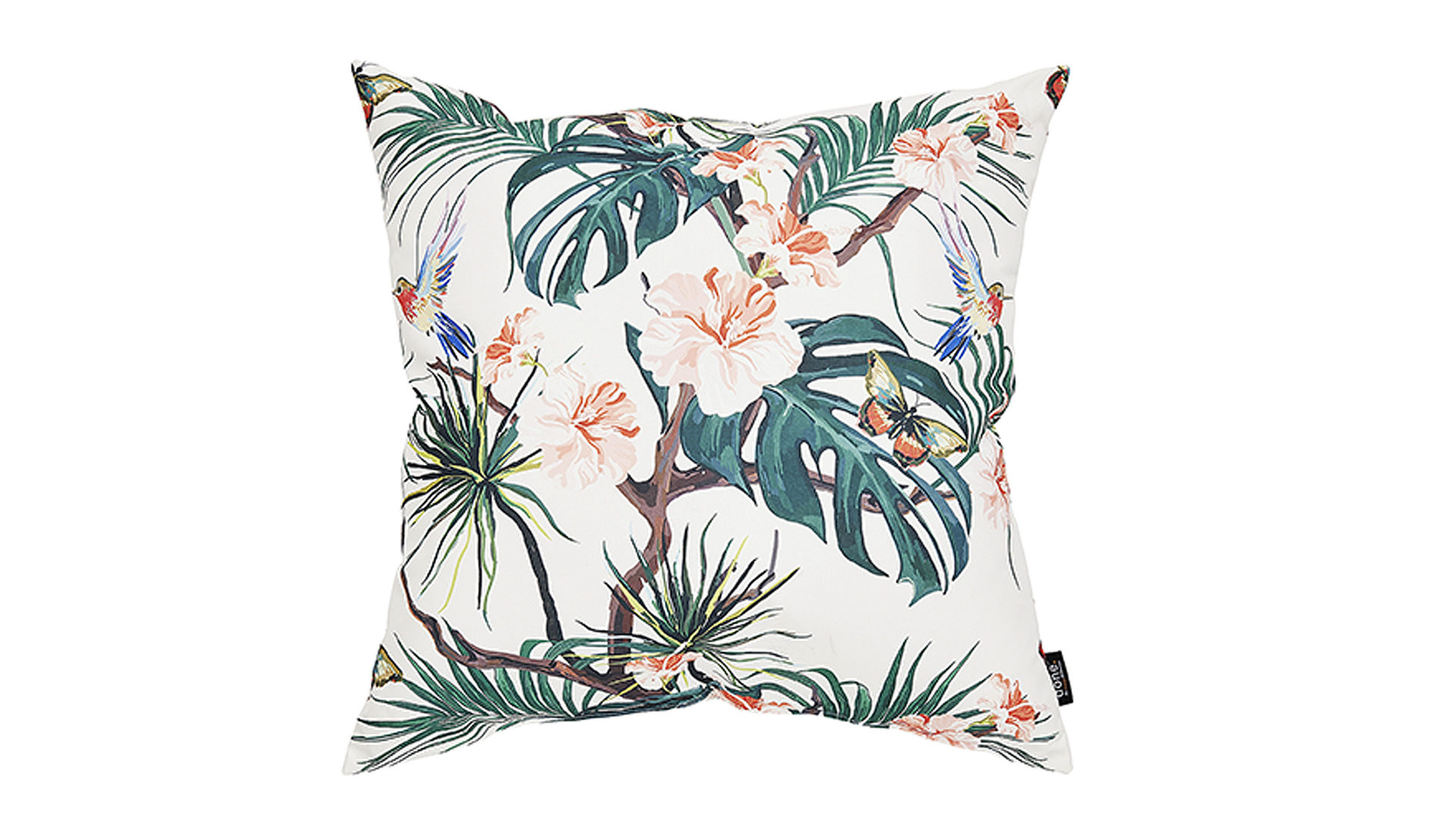 Einzelkissen Interliving BEST BUDDYS! aus Kunstfaser in Weiß Interliving BEST BUDDYS! Kissen Cushion Outside Hummingbird Dessin Kolibri – ca. 65 x 65 cm