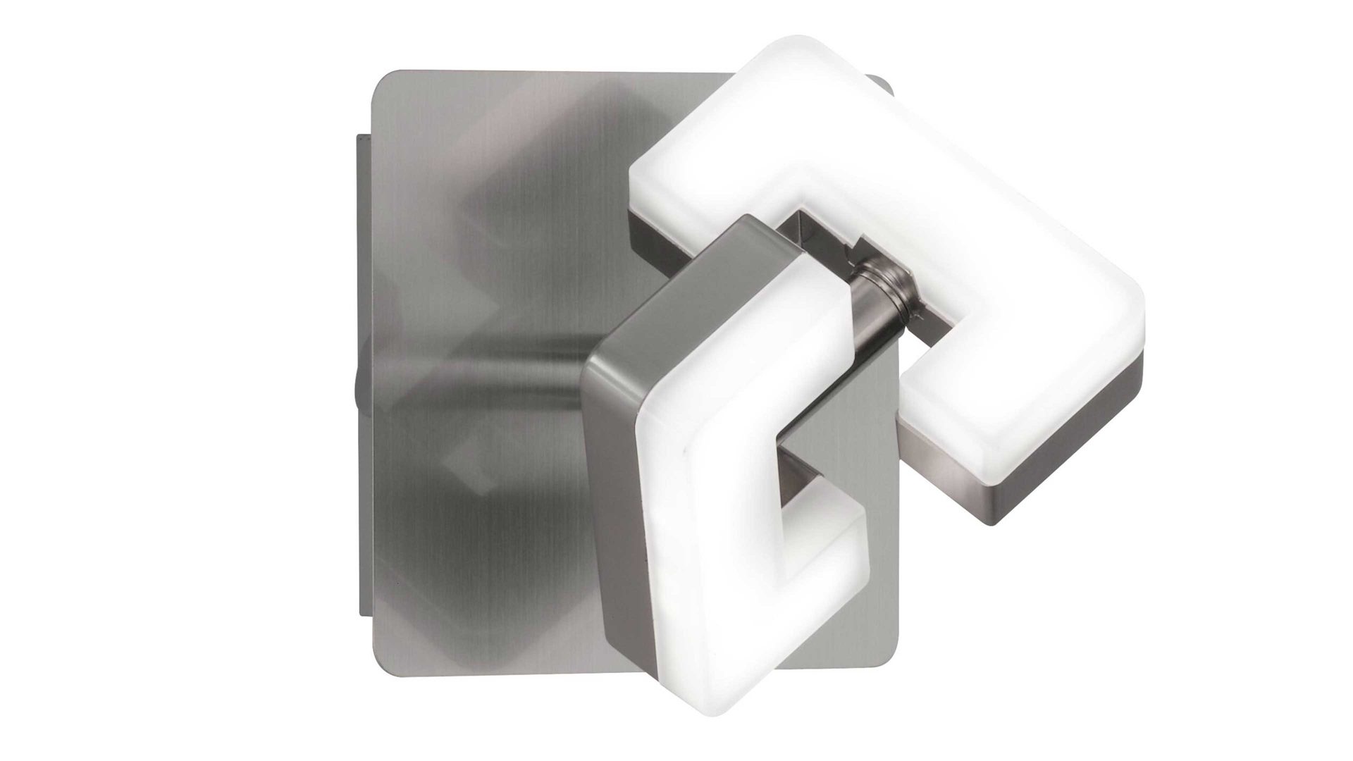Wandleuchte Wofi aus Metall in Metallfarben Spotleuchte Zara Nickel & Glas – ca. 10 x 10 cm