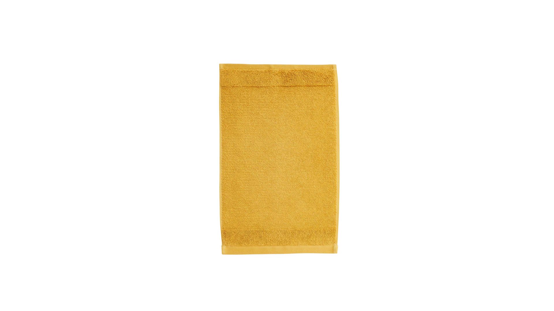 Gästehandtuch Interliving aus Naturfaser in Gelb Interliving Handtuch Serie 9108 - Gästehandtuch Gold – ca. 30 x 50 cm