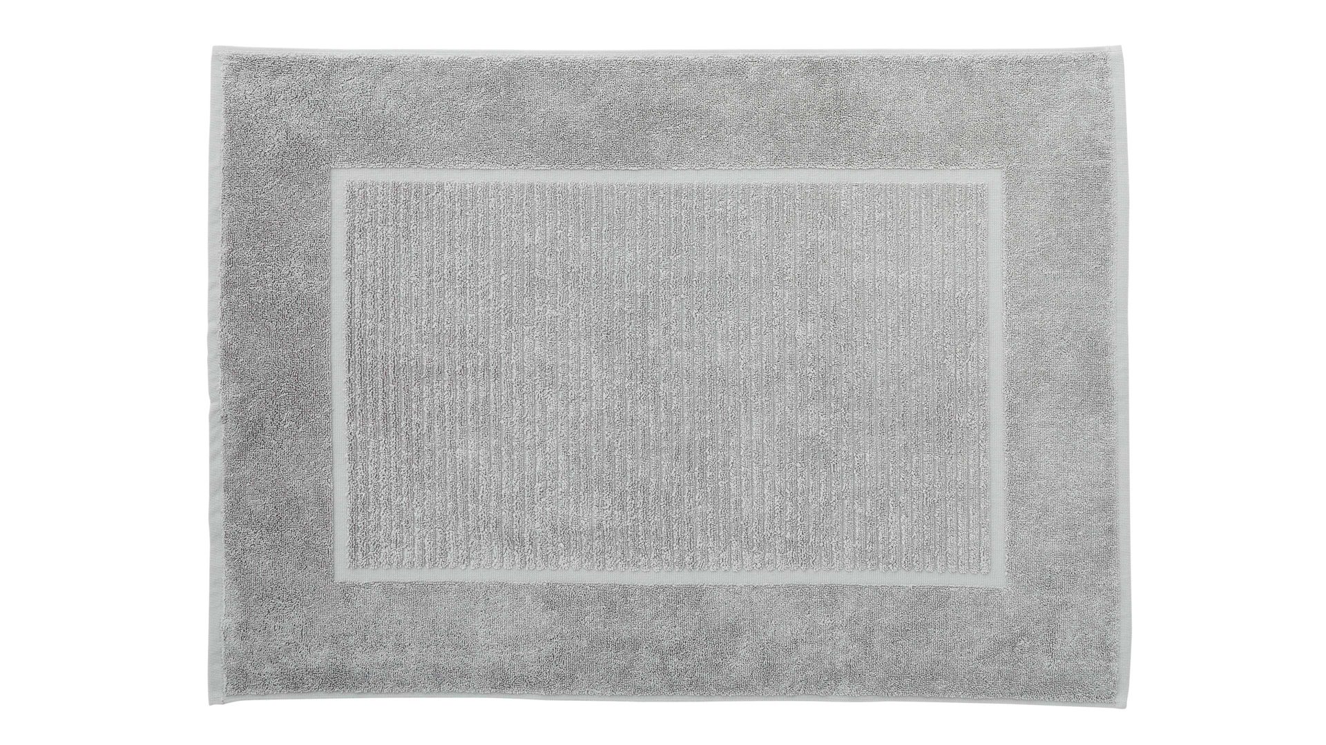 Badematte / Badeteppich Interliving aus Naturfaser in Grau Interliving Handtuch Serie 9108 - Badvorleger Silber – ca. 60 x 80 cm