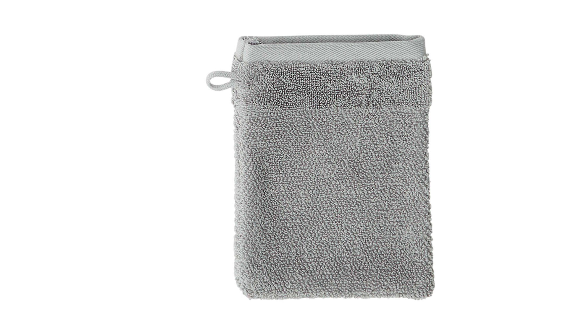 Waschhandschuh Interliving aus Naturfaser in Grau Interliving Handtuch Serie 9108 - Waschhandschuh Silber – ca. 16 x 21 cm