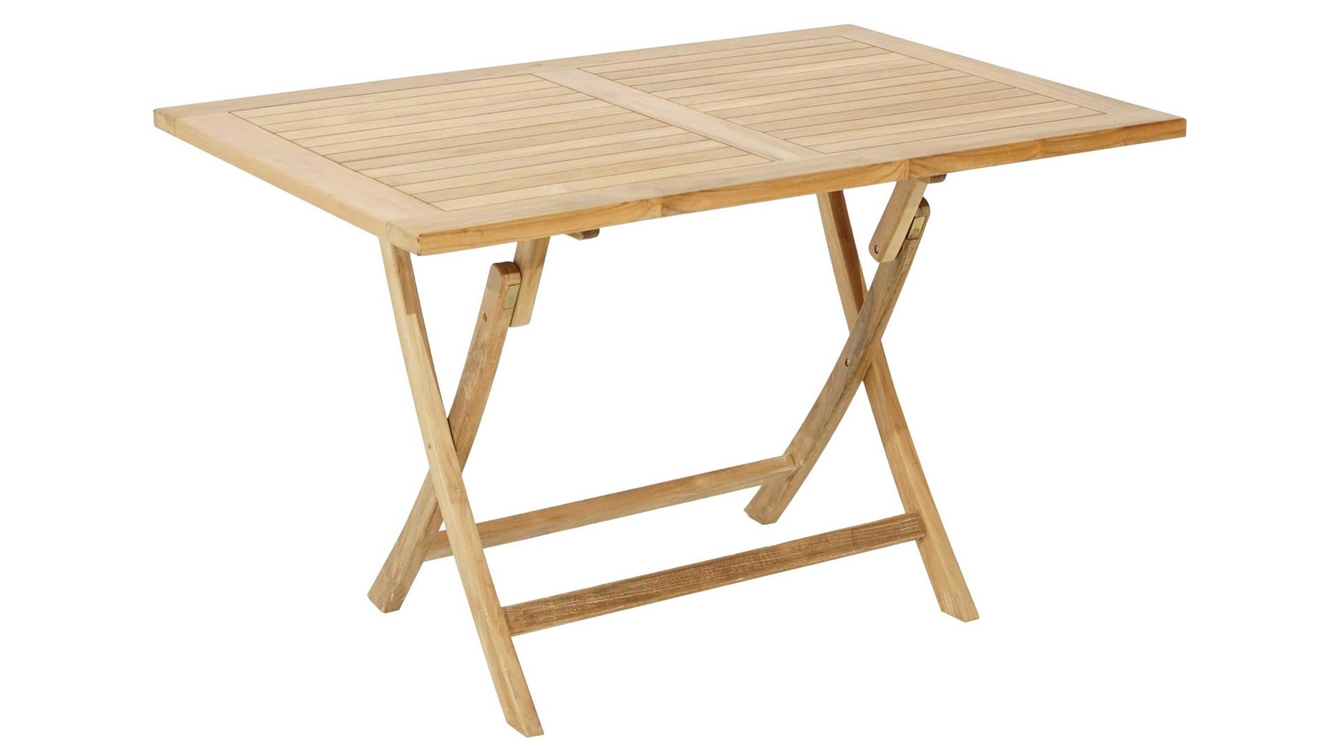 Gartentisch Ploß aus Holz in Holzfarben Ploß® Klapptisch York als Gartenmöbel honigfarbenes Teakholz – ca. 100 x 60 cm