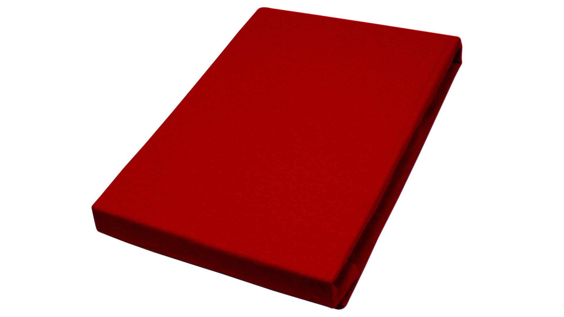 Spannbettlaken SO!WONDERFUL aus Stoff in Rot SO!WONDERFUL Jersey-Spannbettlaken rote Baumwolle - ca. 100 x 200 cm