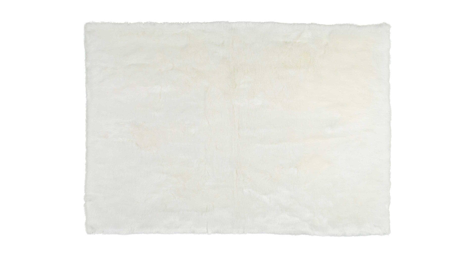 Fellteppich Obsession home fashion aus Kunstfaser in Weiß Kunstfell-Teppich My Samba Elfenbein - ca. 120 x 170 cm