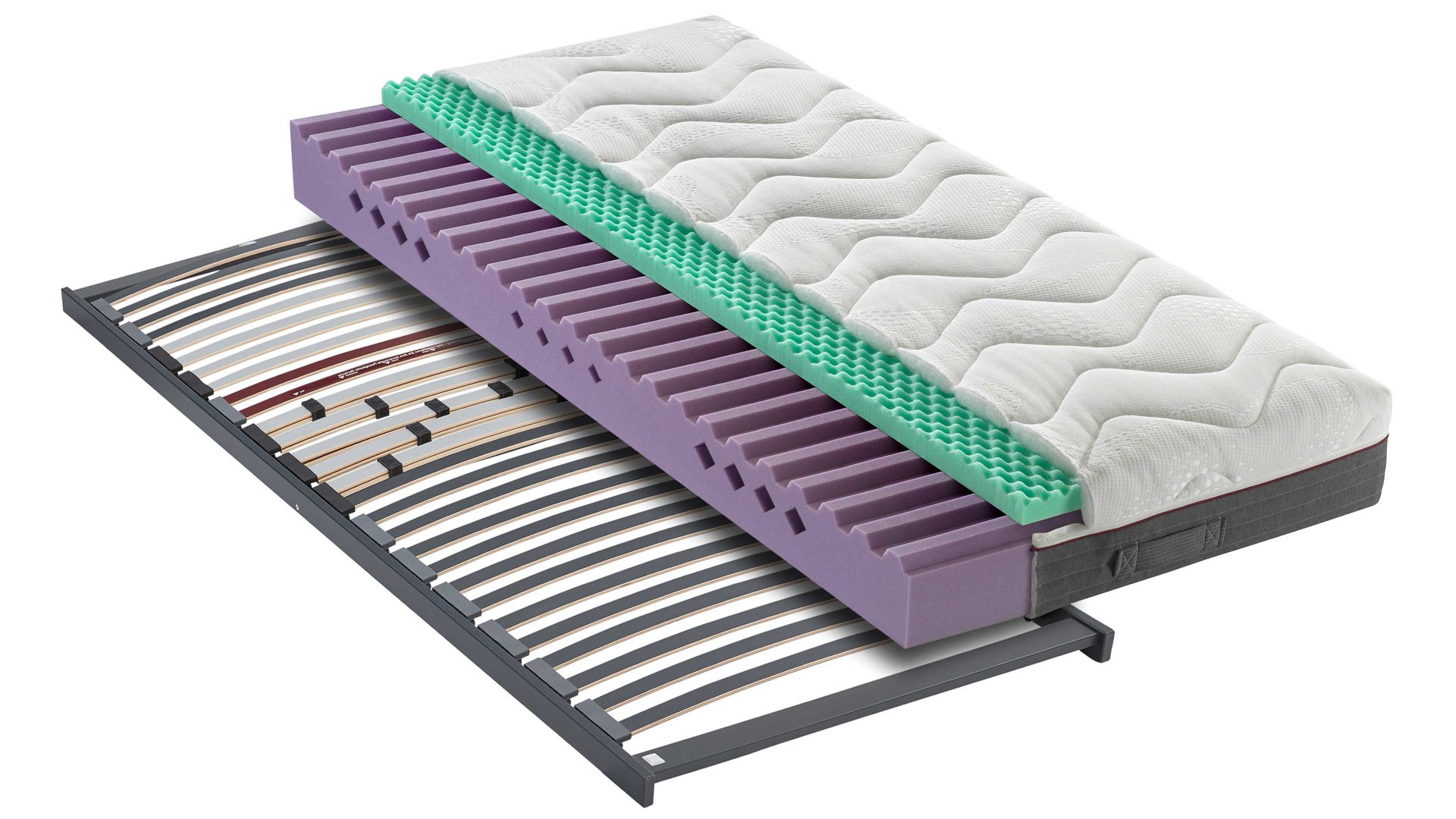 Matratzen-Set Interliving aus Stoff in Weiß Interliving Matratzen-Set 1919 mit Komfortschaummatratze Härtegrad 3 - Liegefläche ca. 100 x 200 cm