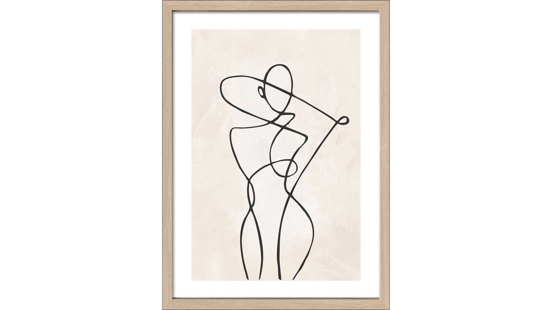 Kunstdruck Pro®art bilderpalette aus Karton / Papier / Pappe in Beige PRO®ART Kunstdruck Scandic Living Line Art Body I - ca. 55 x 75 cm