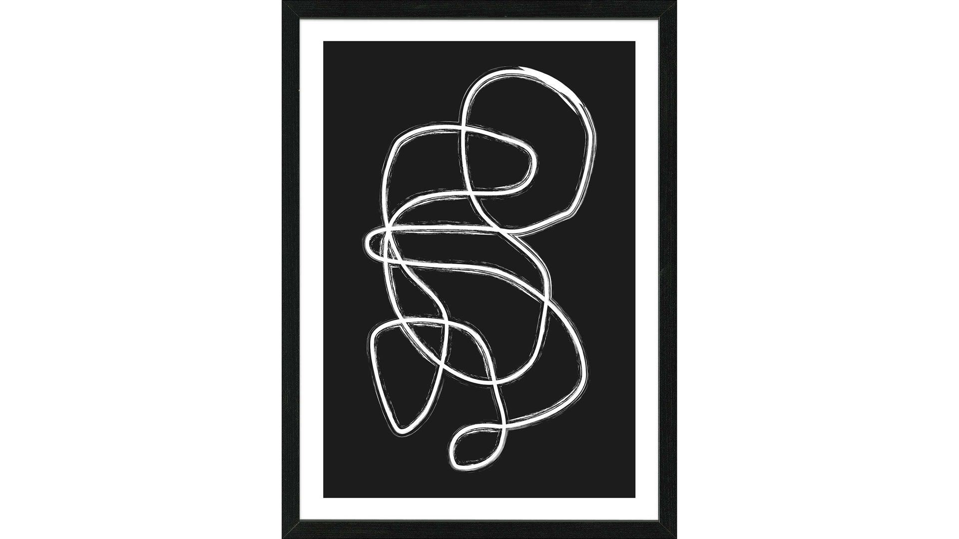 Kunstdruck Interliving BEST BUDDYS! aus Karton / Papier / Pappe in Weiß PRO®ART Kunstdruck Scandic Living Lines and shapes I - ca. 55 x 75 cm