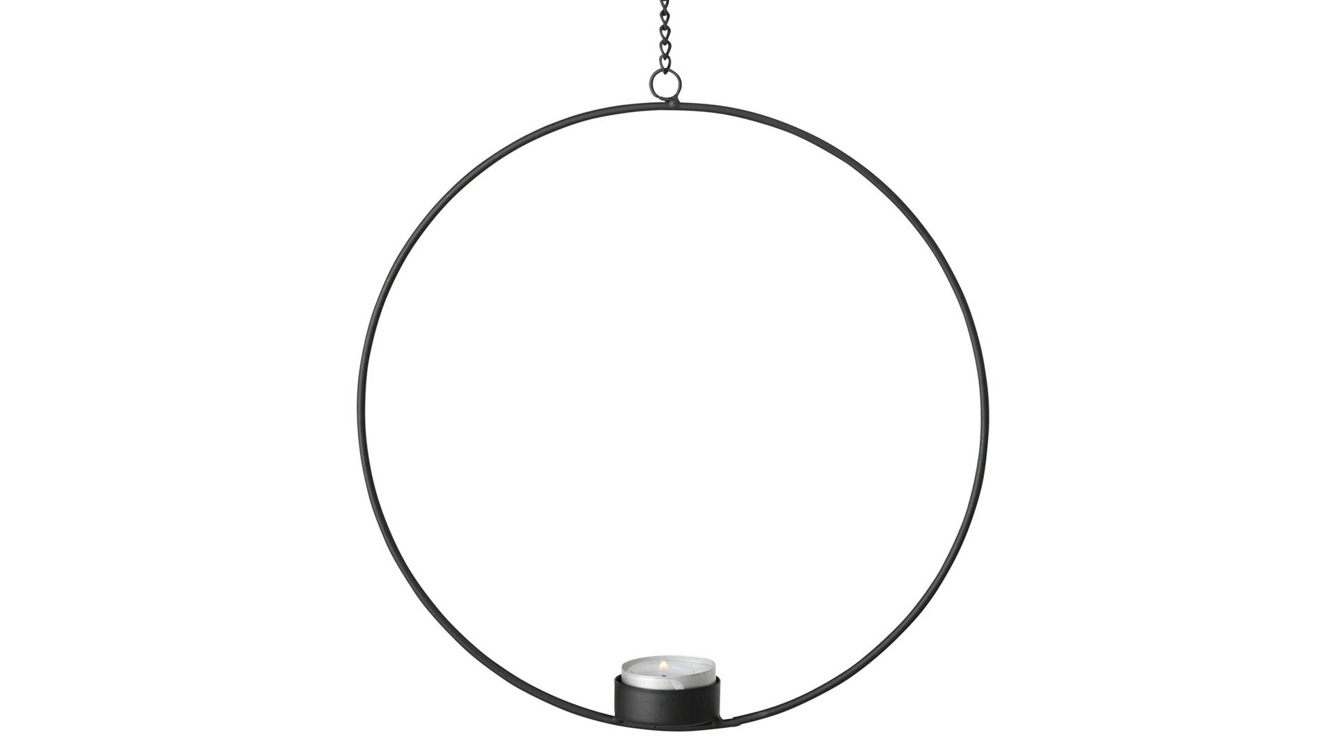 Kerzenständer Boltze aus Metall in Schwarz Teelichthalter Rumba schwarzes Eisen - Durchmesser ca. 25 cm