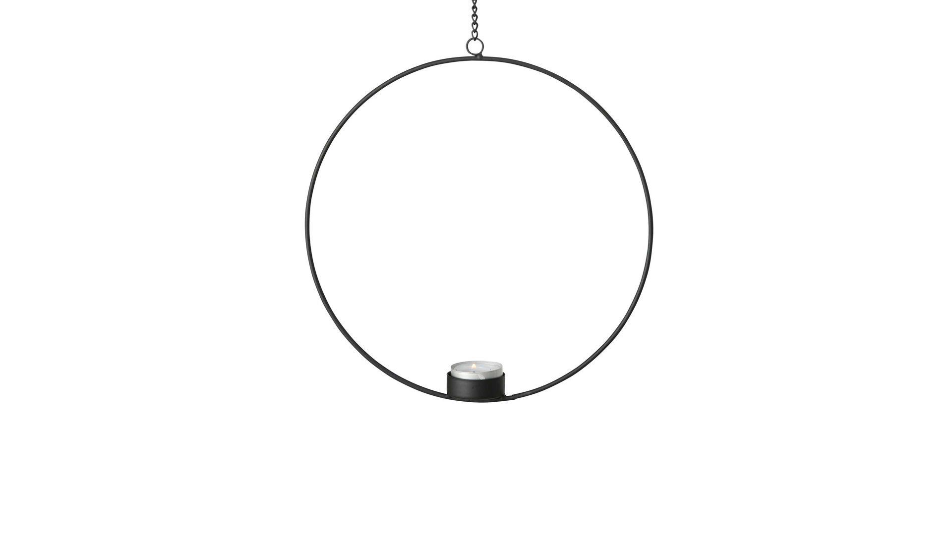 Kerzenständer Boltze aus Metall in Schwarz Teelichthalter Rumba schwarzes Eisen - Durchmesser ca. 20 cm