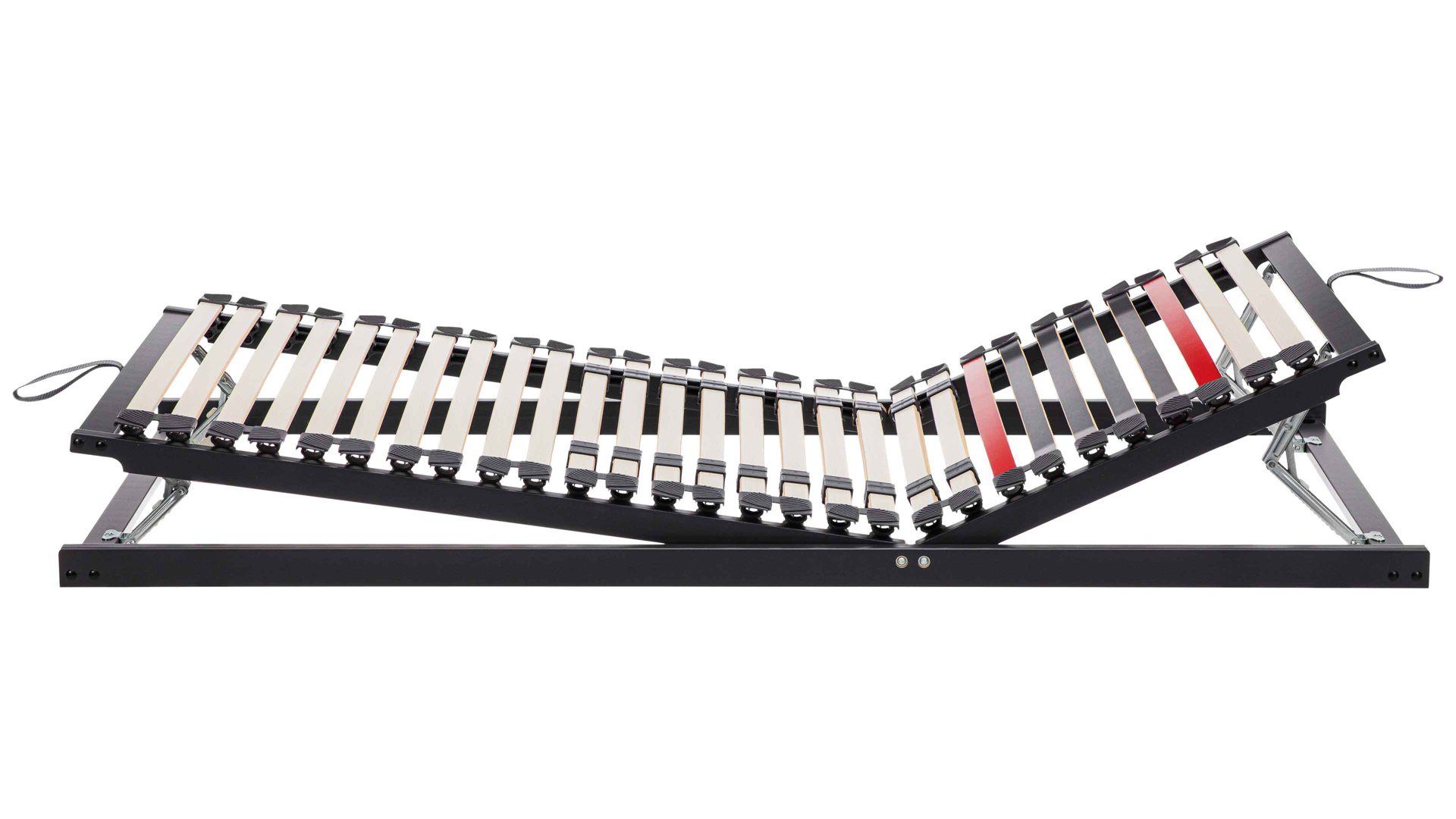 Lattenrost Interliving aus Holz in Anthrazit Interliving Lattenrost Serie 1950 mit manueller Verstellung manuell verstellbar – Liegefläche ca. 90 x 220 cm