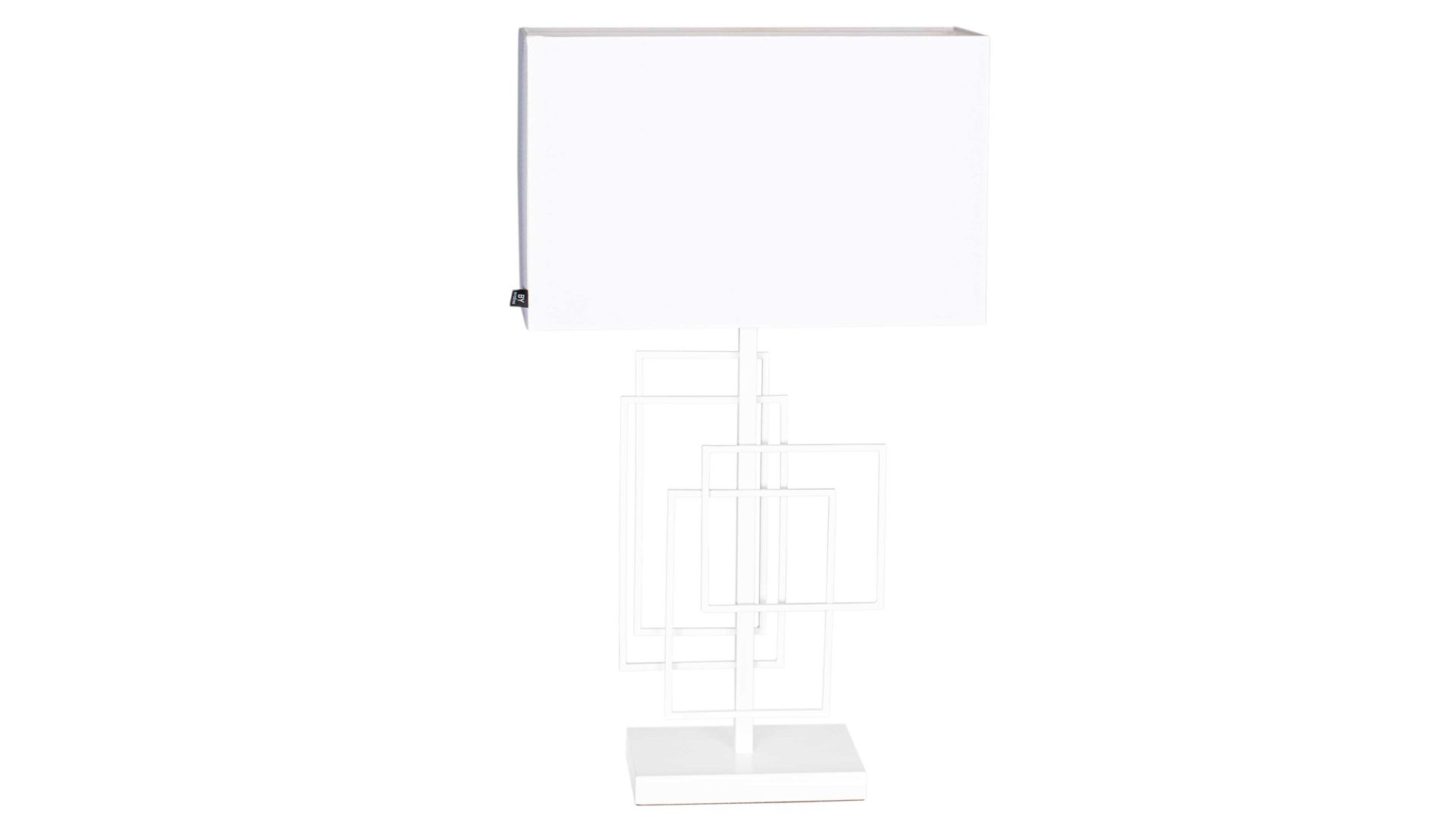 Tischleuchte By rydens aus Textil in Weiß BY RYDÉNS Leuchten Serie Paragon - Tischleuchte Weiß & Mattweiß - Höhe ca. 69 cm