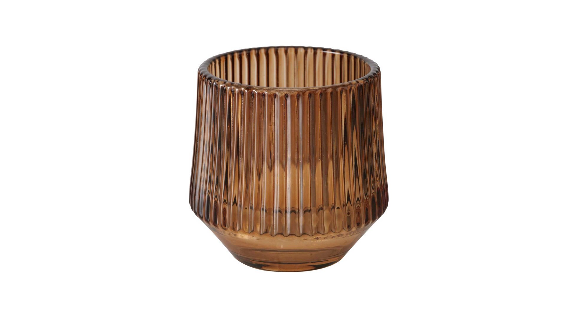 Windlicht Boltze aus Glas in Braun Teelichtglas Tiago braunes Glas - Höhe ca. 8 cm
