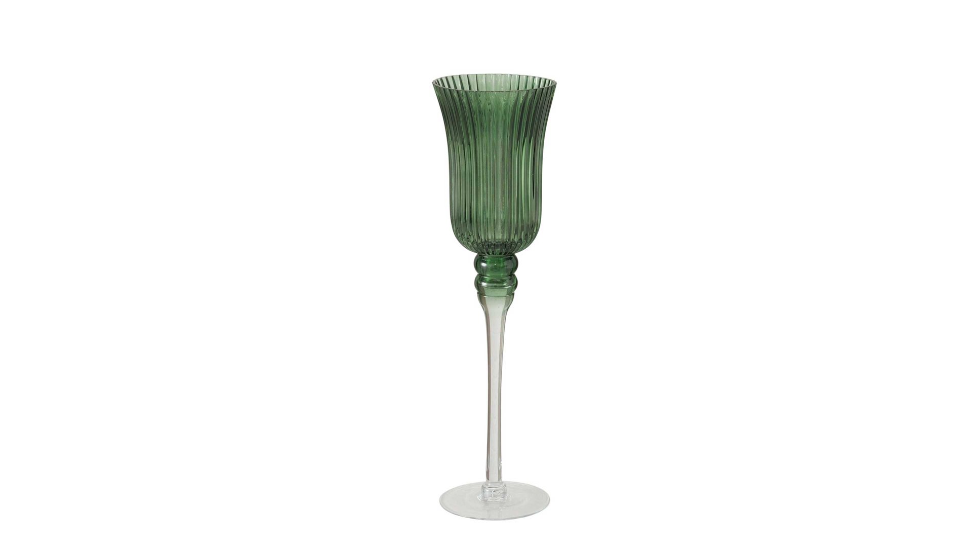 Windlicht Boltze aus Glas in Grün Teelichtglas Manou grünes Glas - Höhe ca. 30 cm