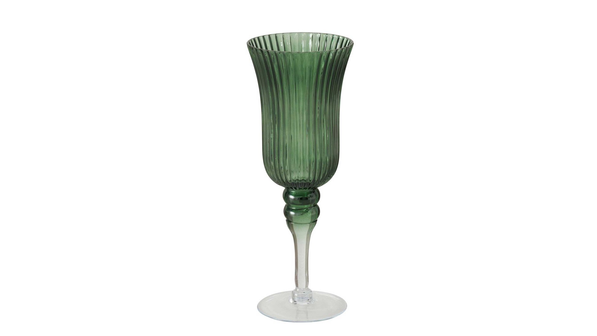 Windlicht Boltze aus Glas in Grün Teelichtglas Manou grünes Glas - Höhe ca. 40 cm