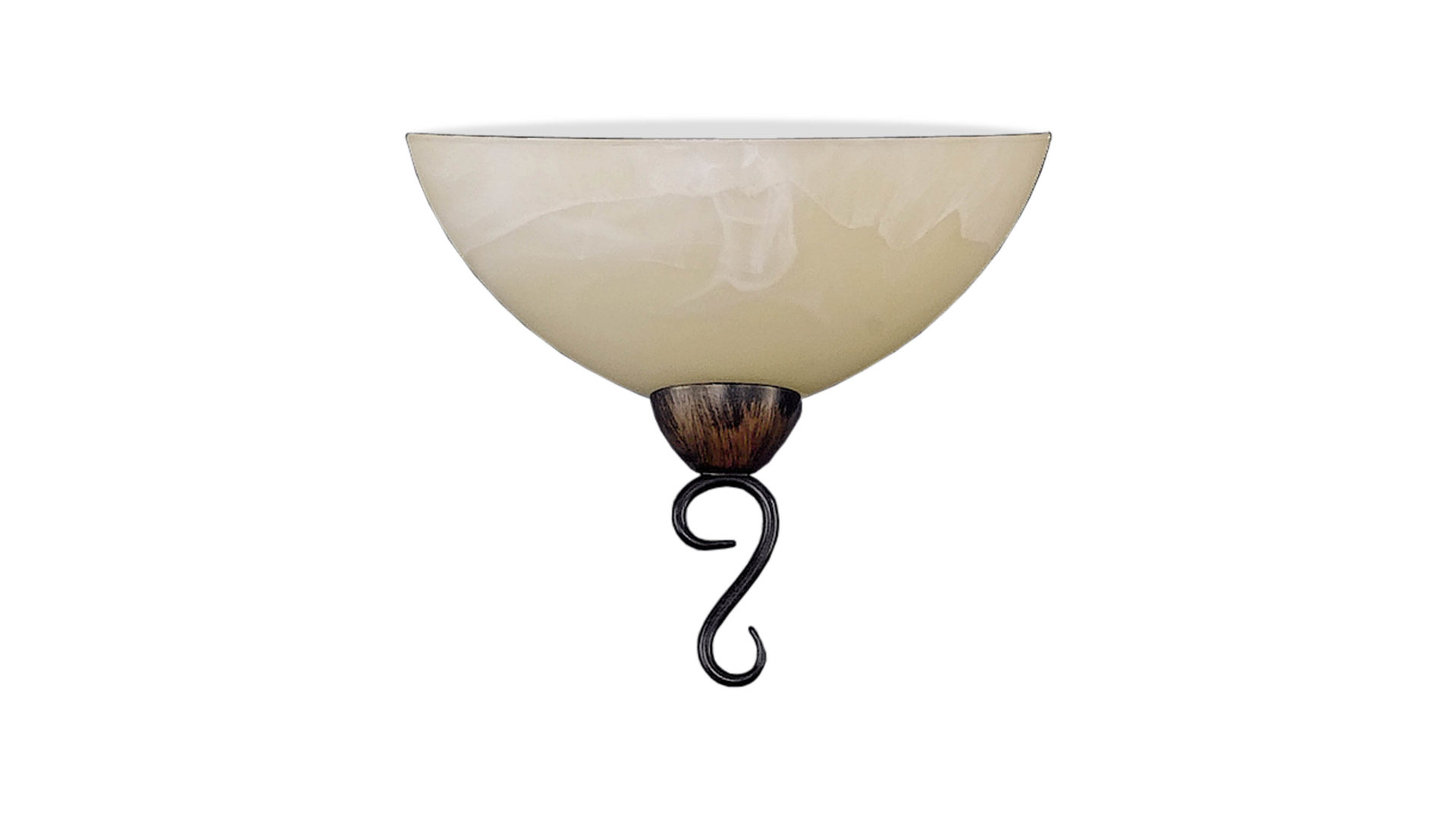Wandleuchte Fh fischer & honsel aus Glas in Beige FH Wandleuchte Antik bzw. Wandlampe Champagner & Rost - Breite ca. 24 cm