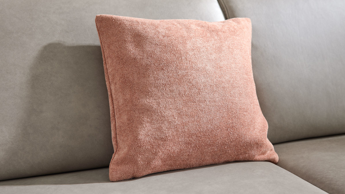 Kissenbezug /-hülle Interliving aus Stoff in Rosa Interliving Kissen Serie 9124 - Kissenhülle roséfarbene Chenille - ca. 40 x 40 cm